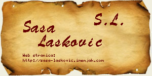 Saša Lasković vizit kartica